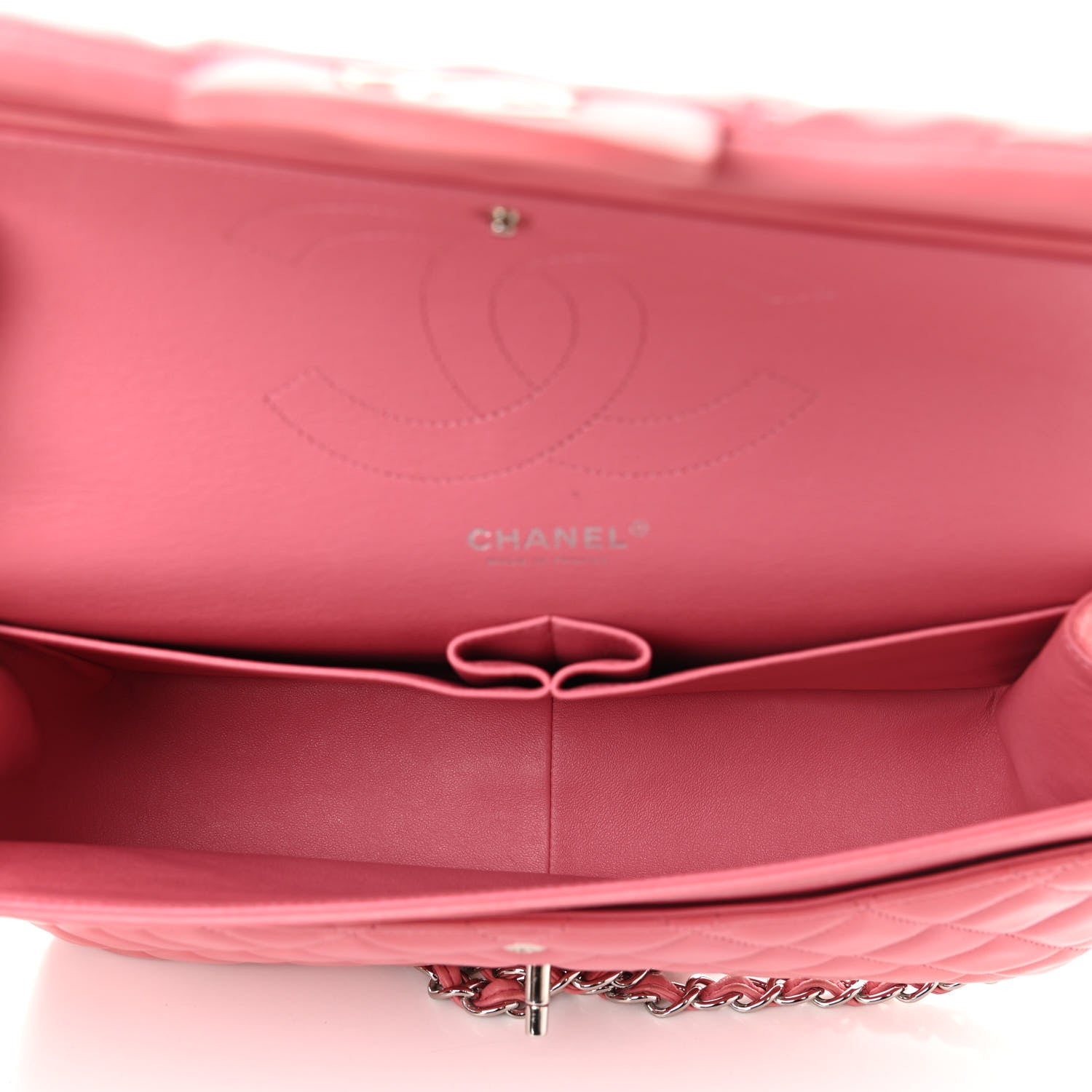 Chanel Lambskin Quilted Jumbo Double Flap Pink 5 of 15