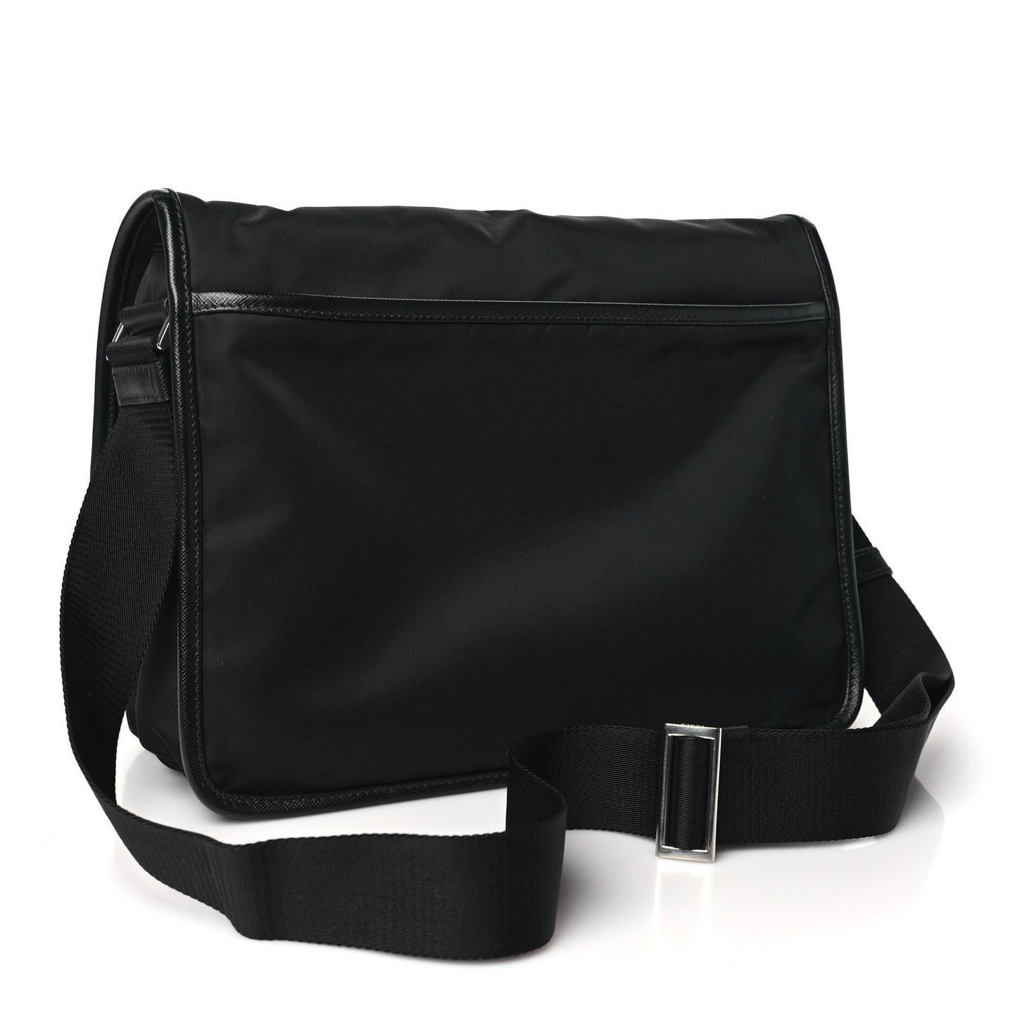 Re-Nylon Saffiano Messenger Bag Black
