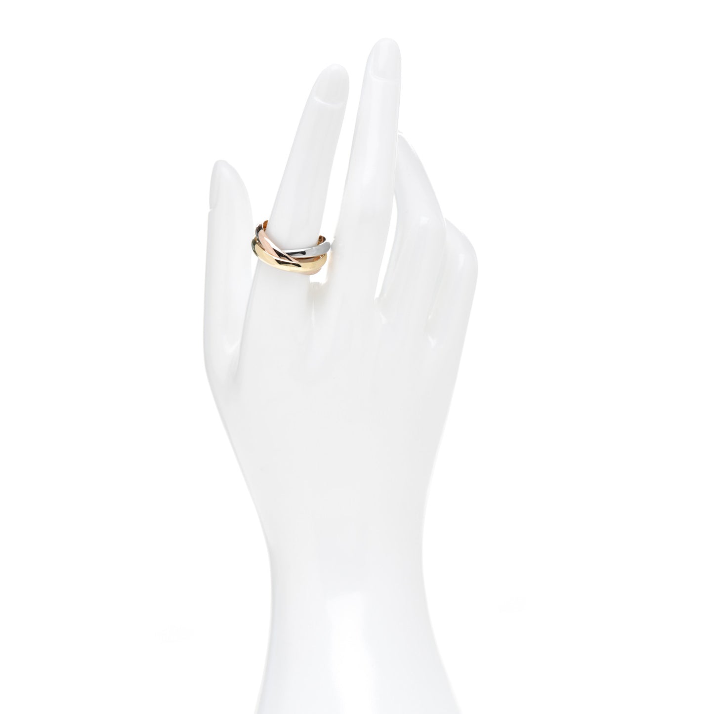 18K Pink Yellow White Gold Classic Trinity Ring 59 8.75