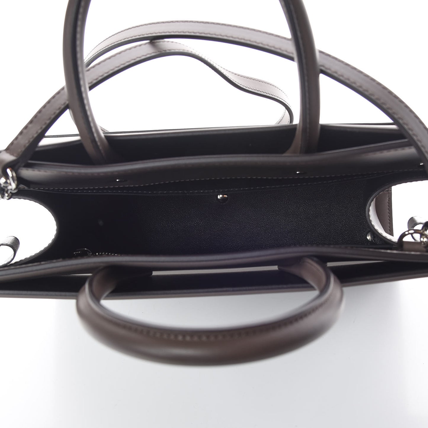 Smooth Calfskin Small Horizon Satchel Heather Grey