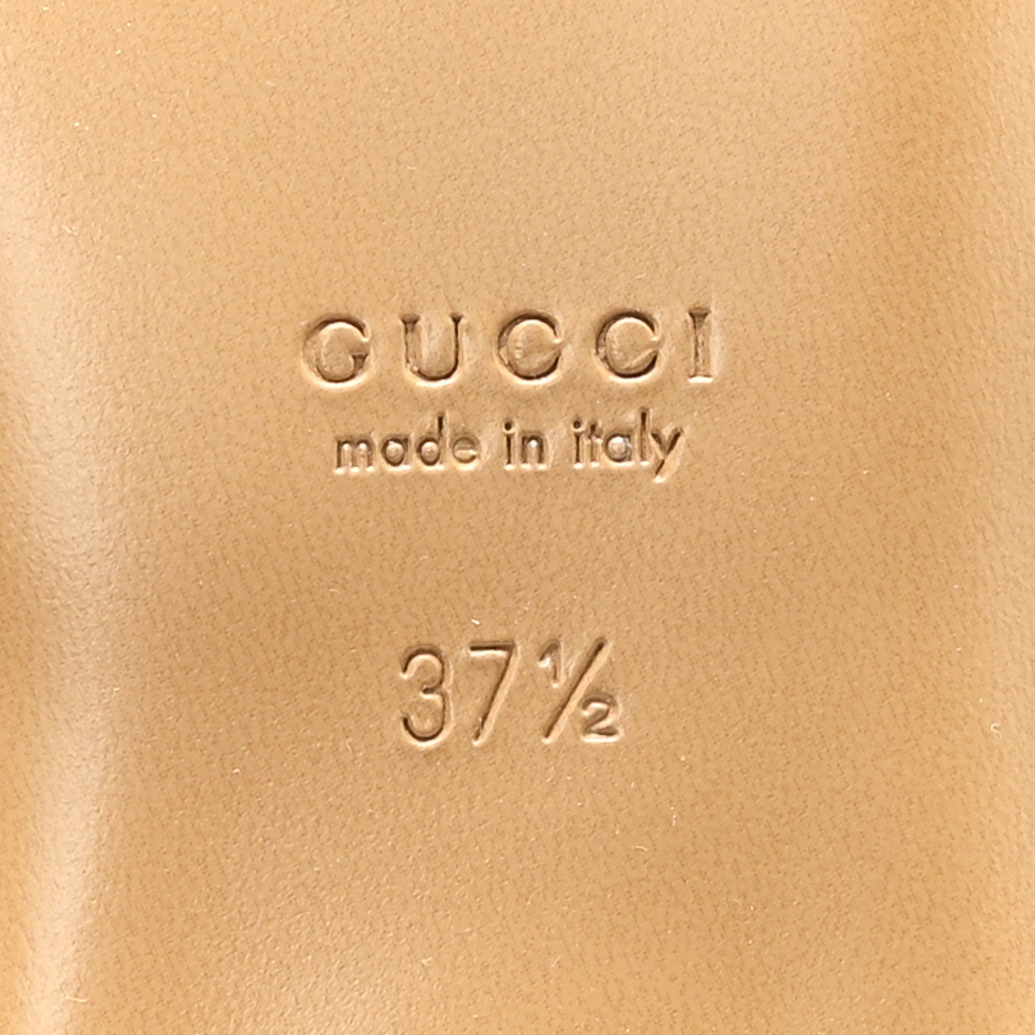Gucci Calfskin Monogram Horsebit Womens Slide Sandals 37.5 Beige Ebony Sundial 7 of 10