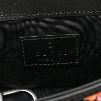 Gucci Tweed Calfskin Check Poule Super Mini GG Marmont Shoulder Bag Pink Petroleum Multicolor Black 6 of 10