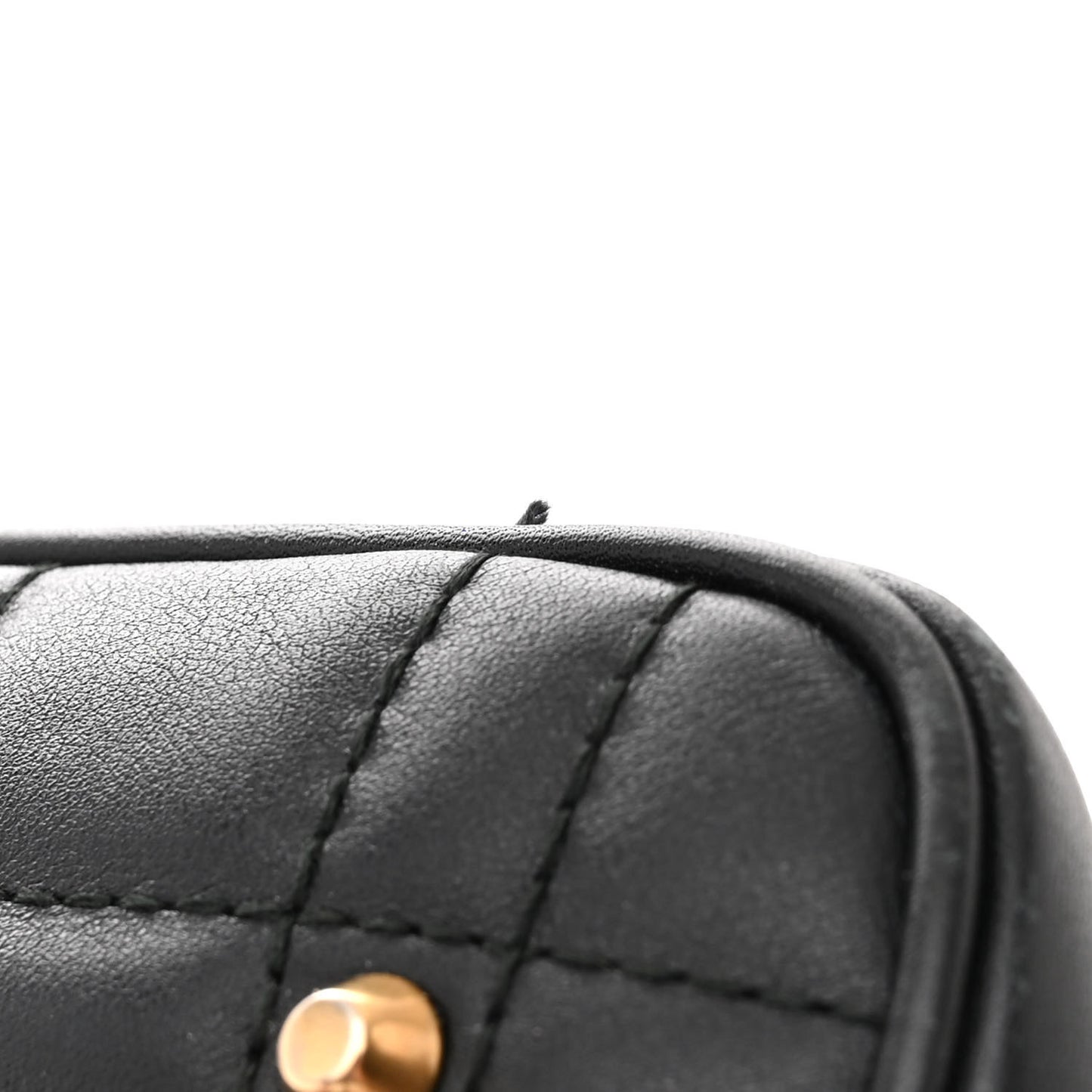 Calfskin Matelasse Studded Small Pearly GG Marmont Shoulder Bag Black