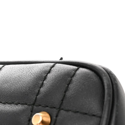 Gucci Calfskin Matelasse Studded Small Pearly GG Marmont Shoulder Bag Black 12 of 13