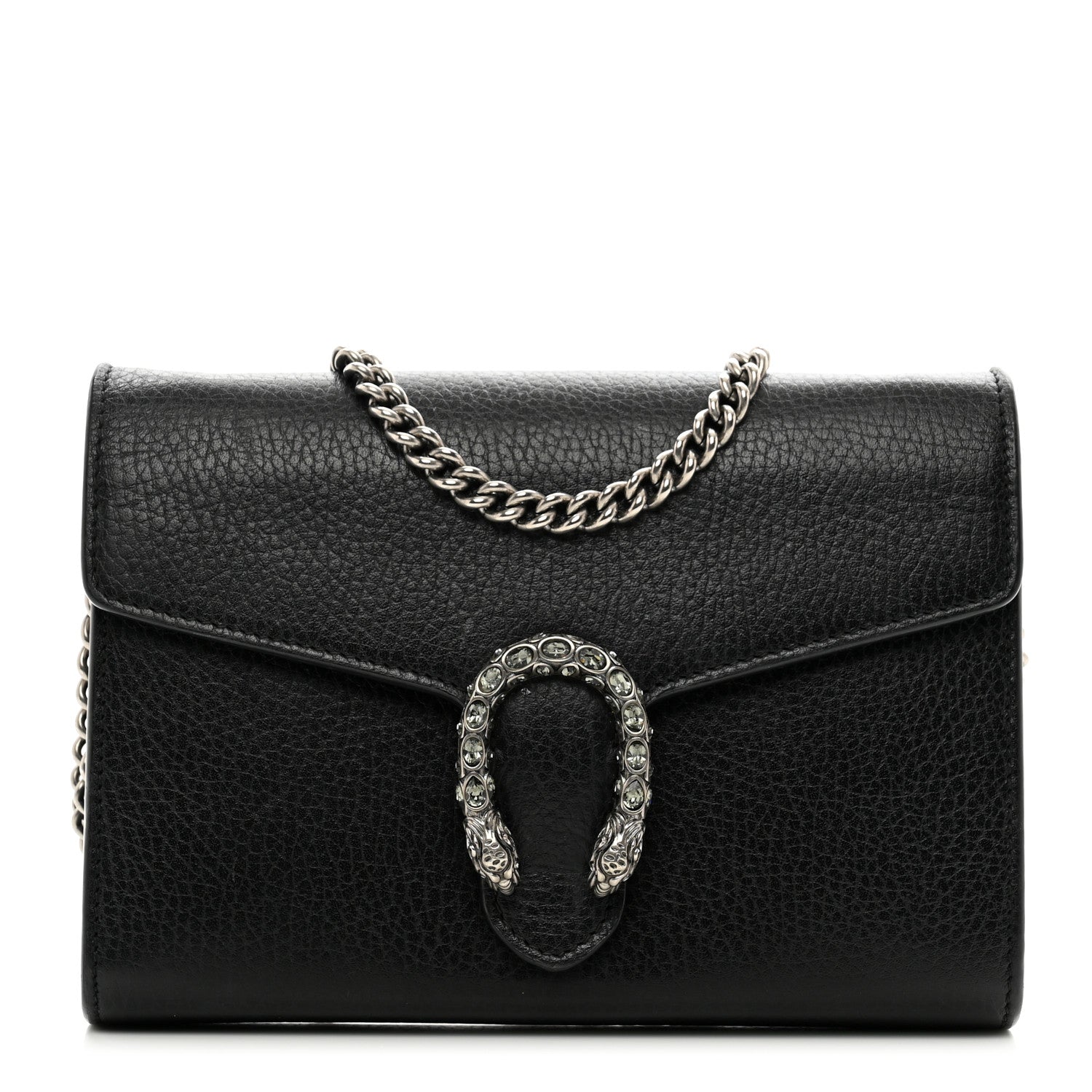 Gucci Calfskin Mini Dionysus Chain Wallet Black 1 of 13