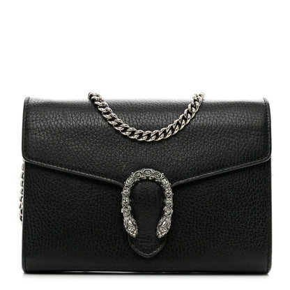 Gucci Calfskin Mini Dionysus Chain Wallet Black 1 of 13
