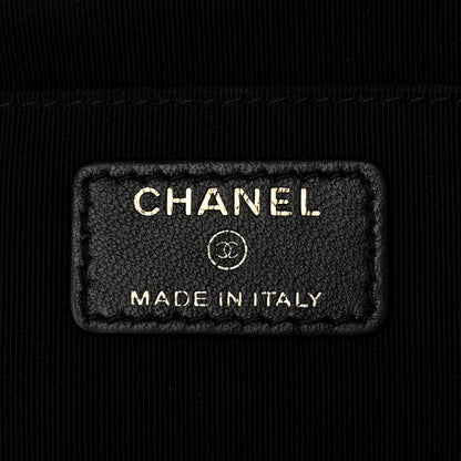 Chanel Tweed Quilted Kiss Lock Clutch Black 5 of 9