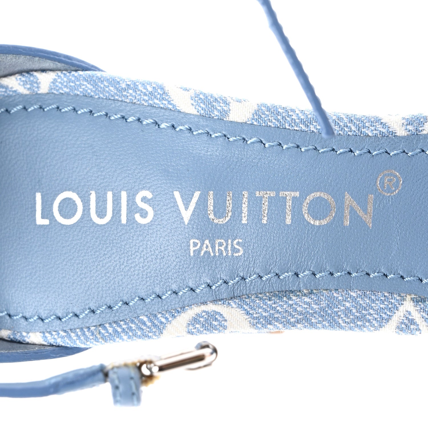 Louis Vuitton Monogram Denim Silhouette Sandals 38 Blue 7 of 8