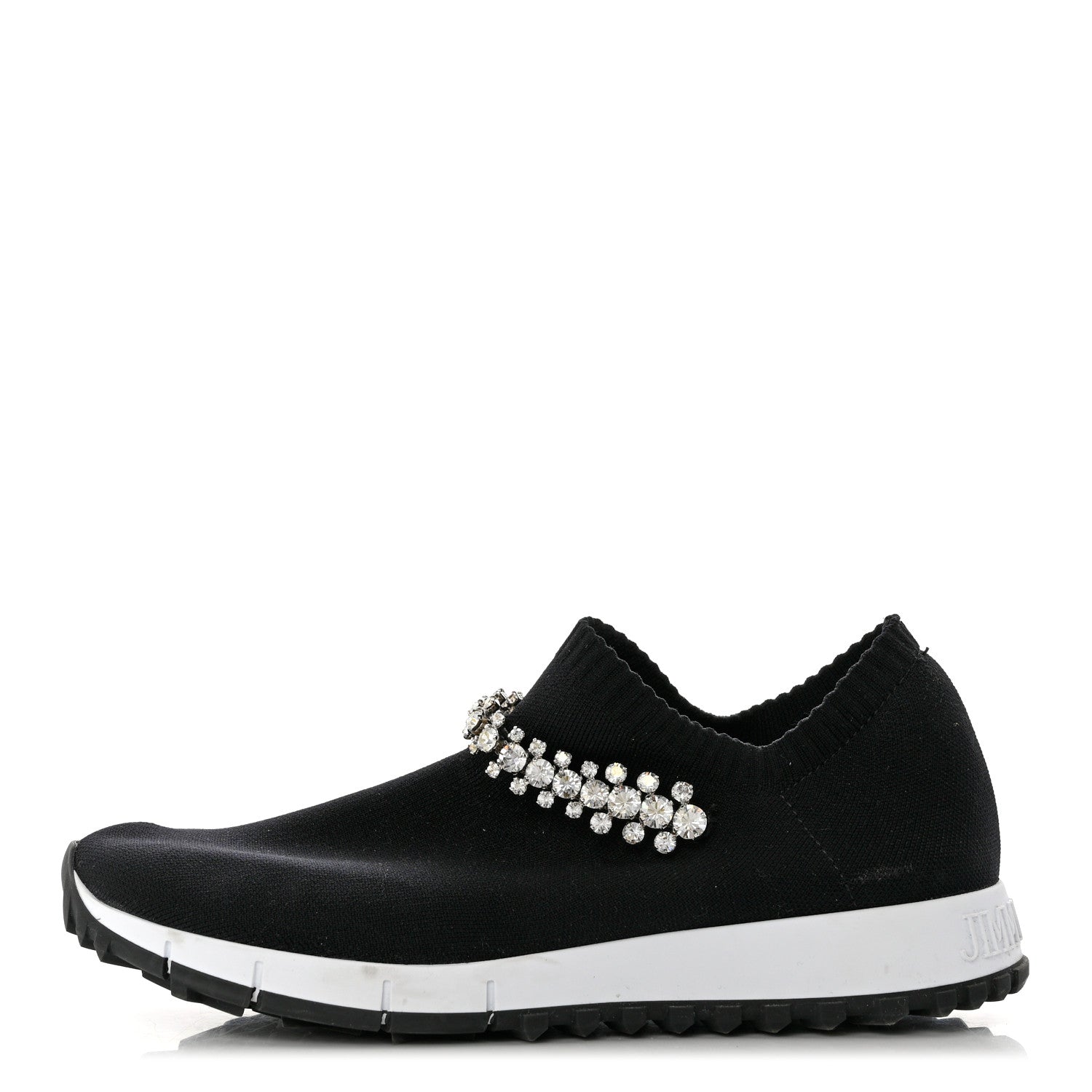 Jimmy Choo Knit Crystal Verona Sneaker 37 Black 1 of 7