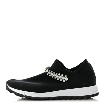 Jimmy Choo Knit Crystal Verona Sneaker 37 Black 1 of 7