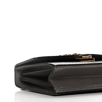 Gucci Calfskin Snake Embossed Small Zumi Shoulder Bag Dusty Grey 8 of 12