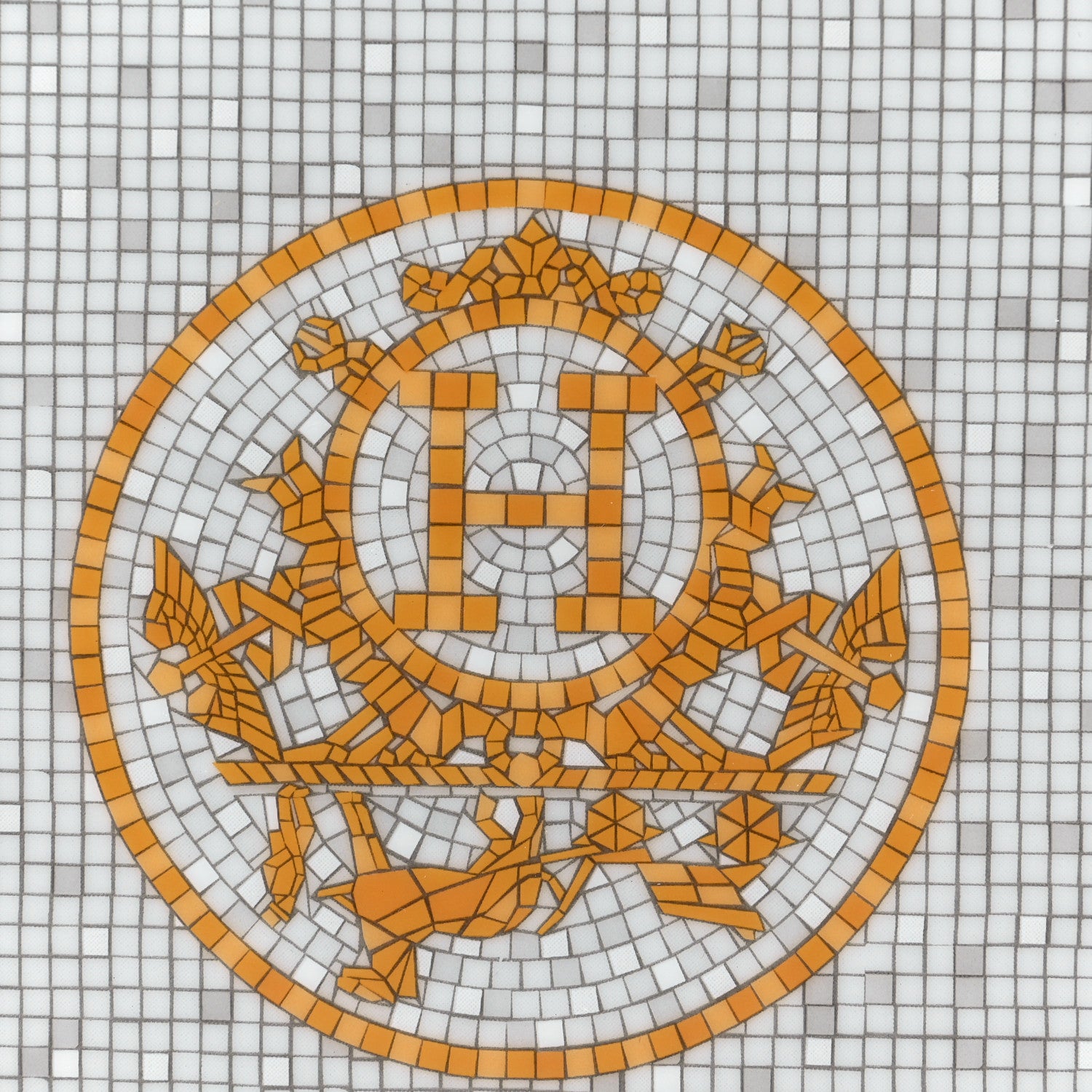 Hermes Porcelain Mosaique au 24 Gold Sushi Plate 3 of 4