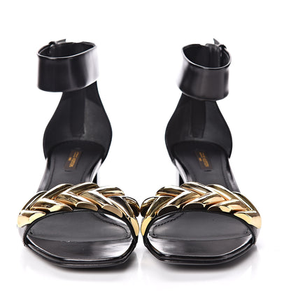 Louis Vuitton Calfskin Westbound Sandal 37 Black 2 of 8