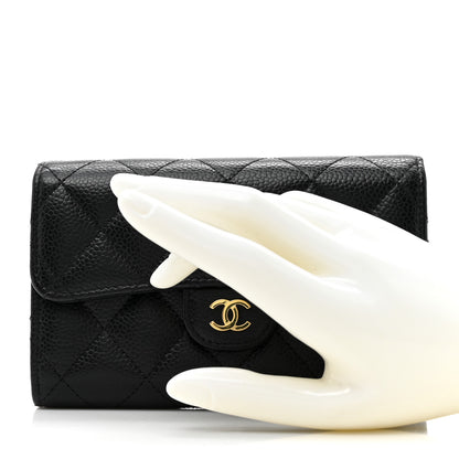 Chanel Caviar Quilted Medium Flap Wallet Black 2 of 10