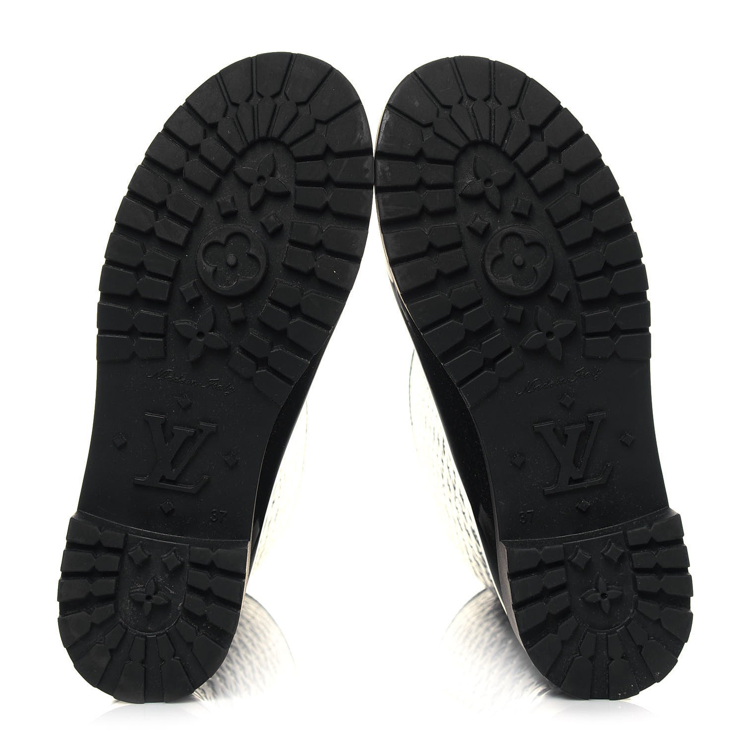 Louis Vuitton Rubber Embossed Monogram Splash Rain Boots 37 Black 5 of 6