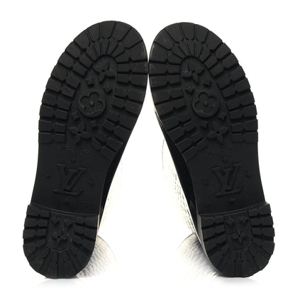 Louis Vuitton Rubber Embossed Monogram Splash Rain Boots 37 Black 5 of 6