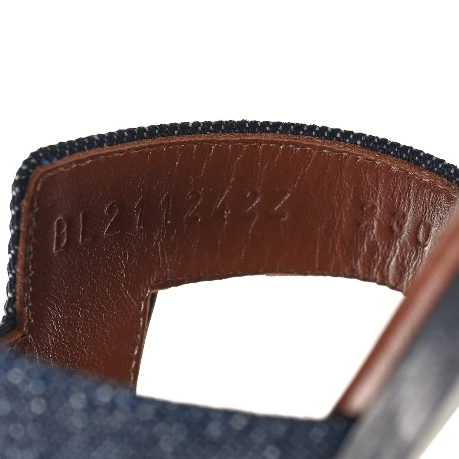 Hermes Denim Canvas Oran Sandals 35.5 Bleu Brut 6 of 8