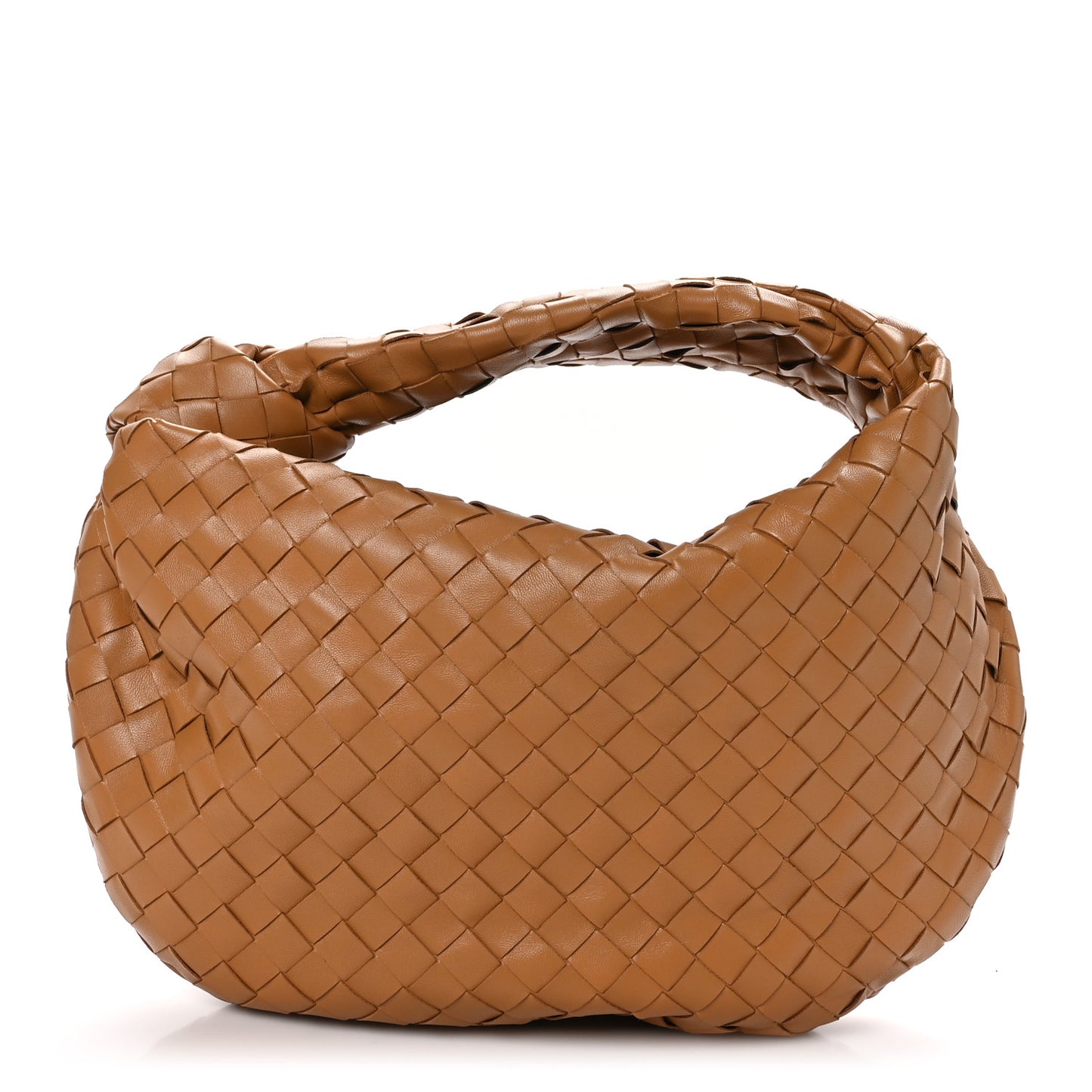 Nappa Intrecciato Teen Jodie Hobo Caramel