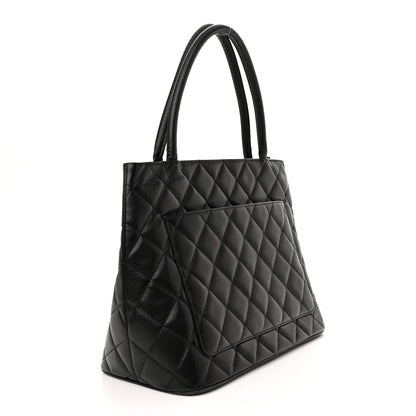 Chanel Caviar Quilted Medallion Tote Black 3 of 11