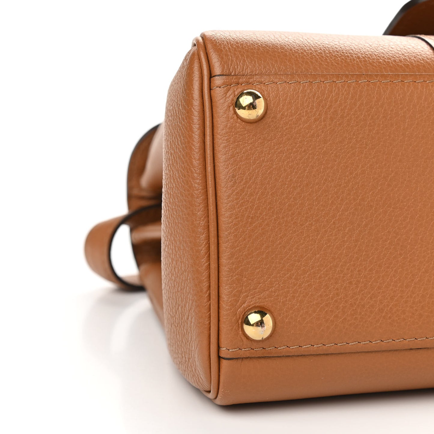 Grained Calfskin Mini Brillant Satchel Natural
