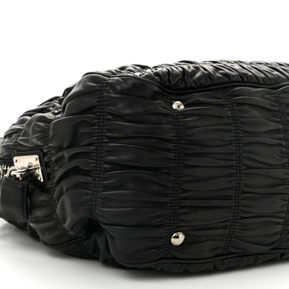 Prada Nappa Gaufre Double Zip Tote Black 10 of 13