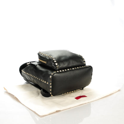 Valentino Garavani Smooth Calfskin Rockstud Double Buckle Backpack Black 4 of 7