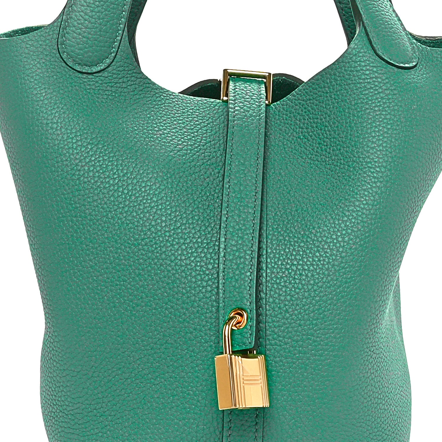 Hermes Taurillon Clemence Picotin Lock 18 PM Vert Jade 1607938