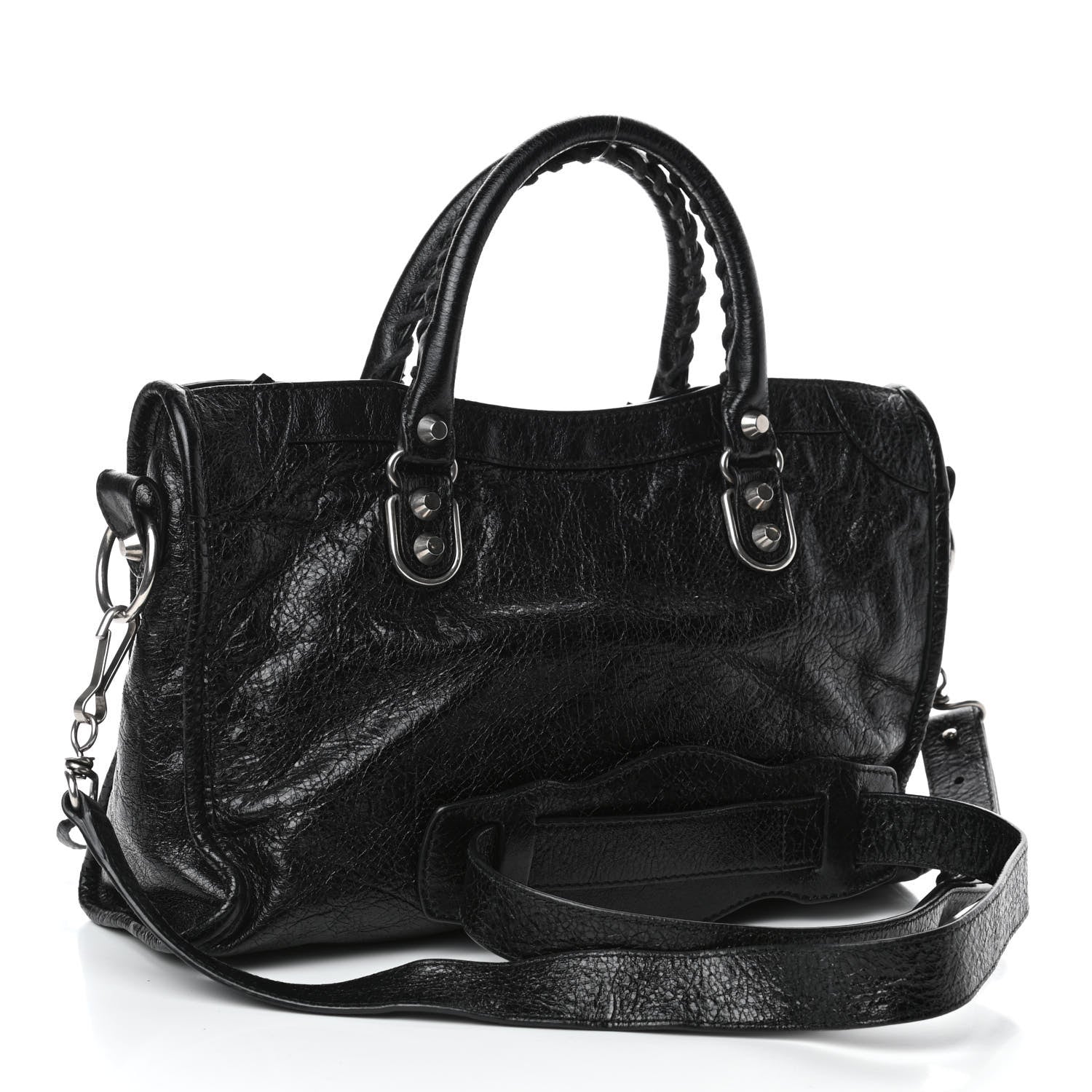 Balenciaga Chevre Silver Metallic Edge Hardware S City Black 2 of 4