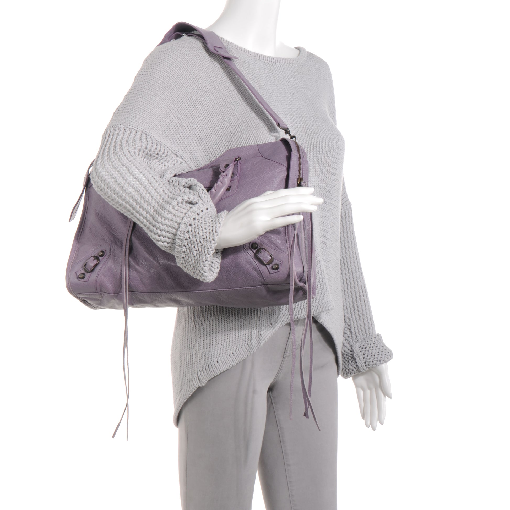 Balenciaga Agneau Classic Hardware City Glycine 2 of 9