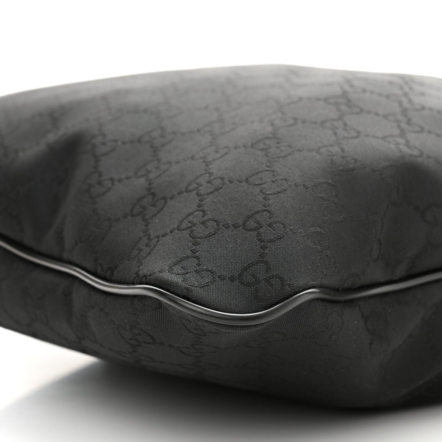 Nylon Monogram Medium Flat Messenger Bag Black