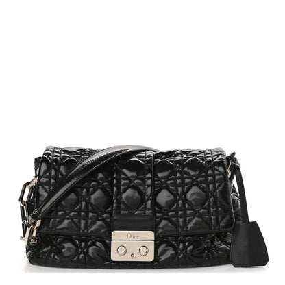 Christian Dior Patent Cannage New Lock Flap Black 1 of 9
