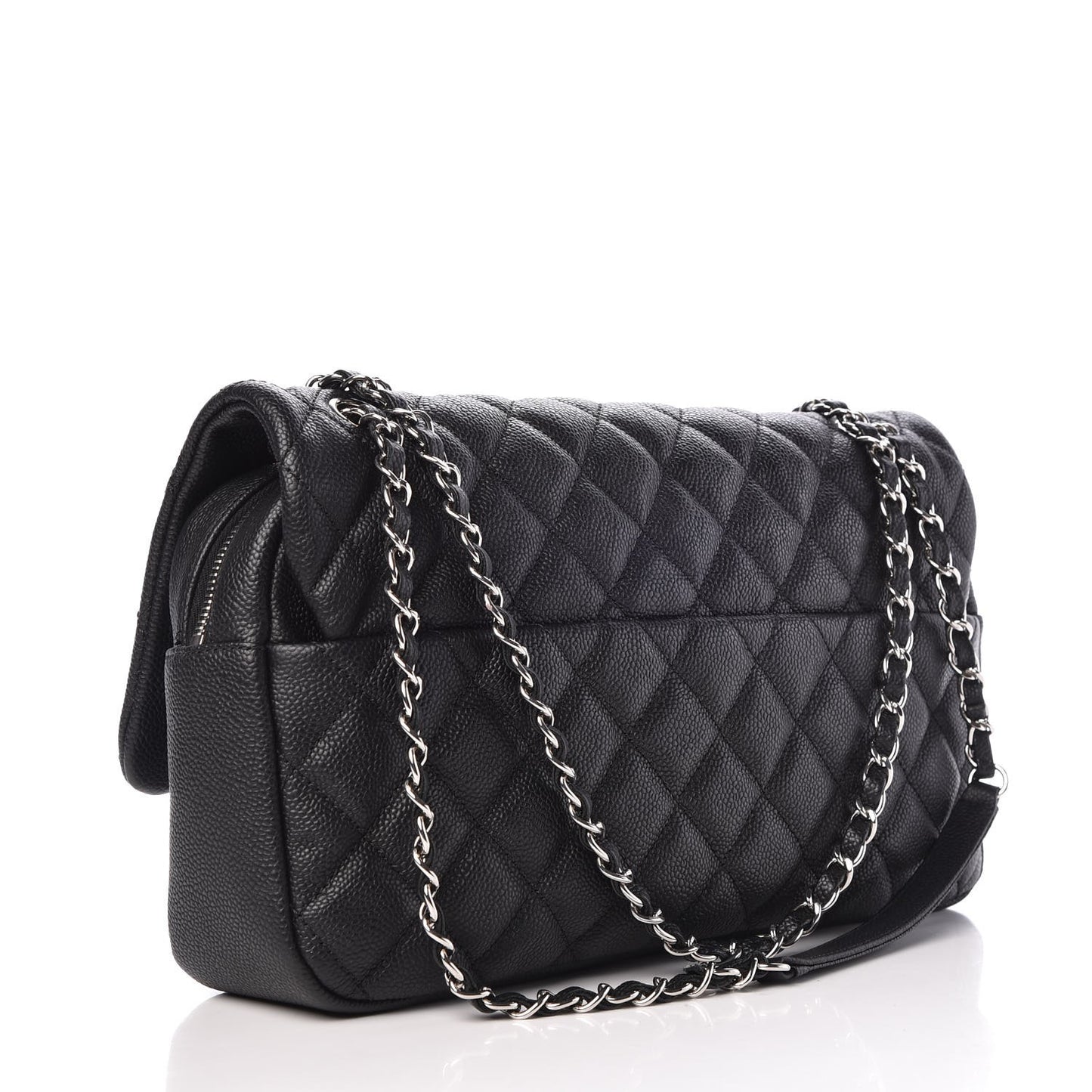 Caviar Quilted Jumbo Easy Flap Black