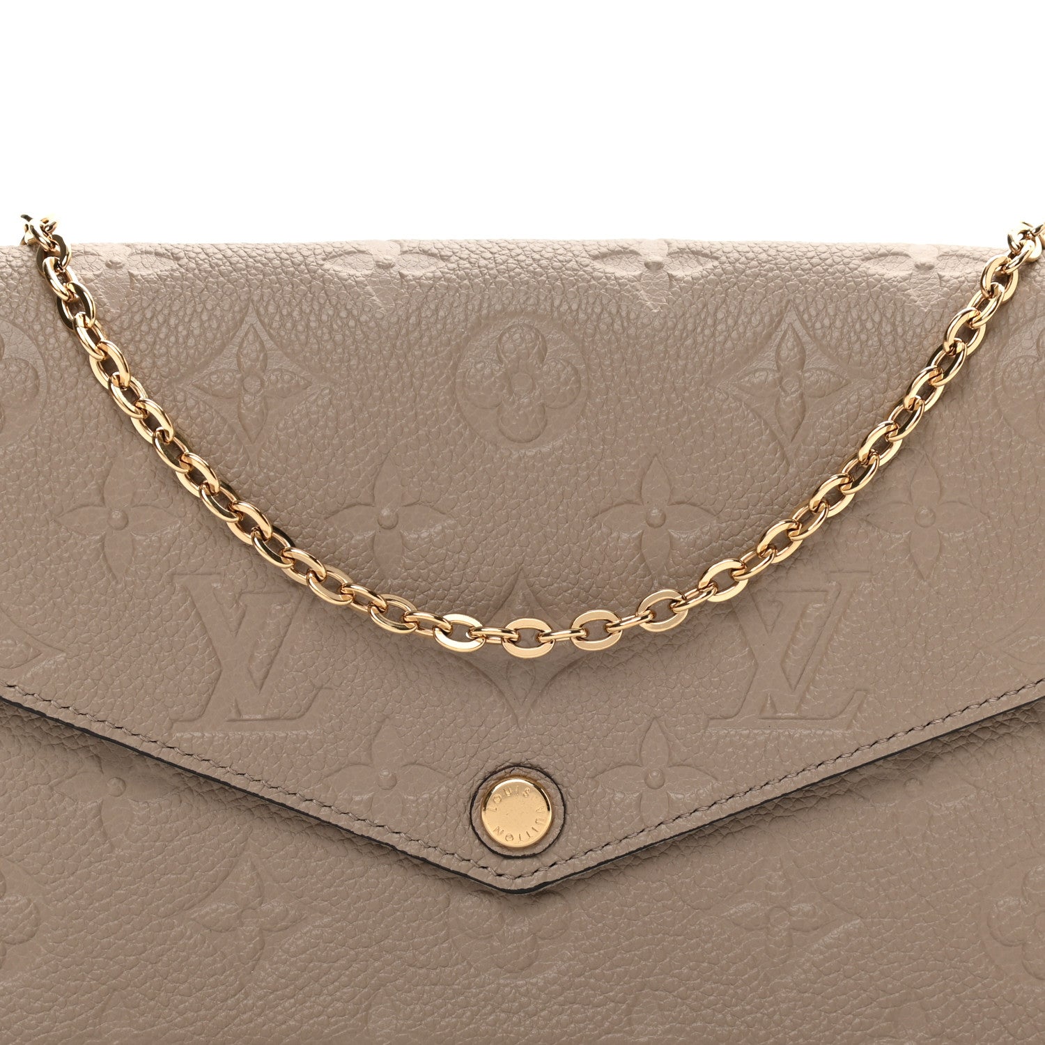 Louis Vuitton Empreinte Pochette Felicie Chain Wallet Tourterelle 9 of 12