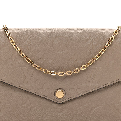 Louis Vuitton Empreinte Pochette Felicie Chain Wallet Tourterelle 9 of 12