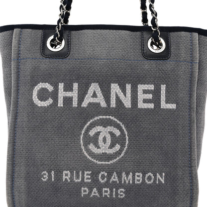 Chanel Canvas Mini Deauville Tote Denim Blue 8 of 12