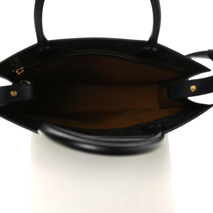 Celine Triomphe Canvas Calfskin Medium Vertical Cabas Black 6 of 7