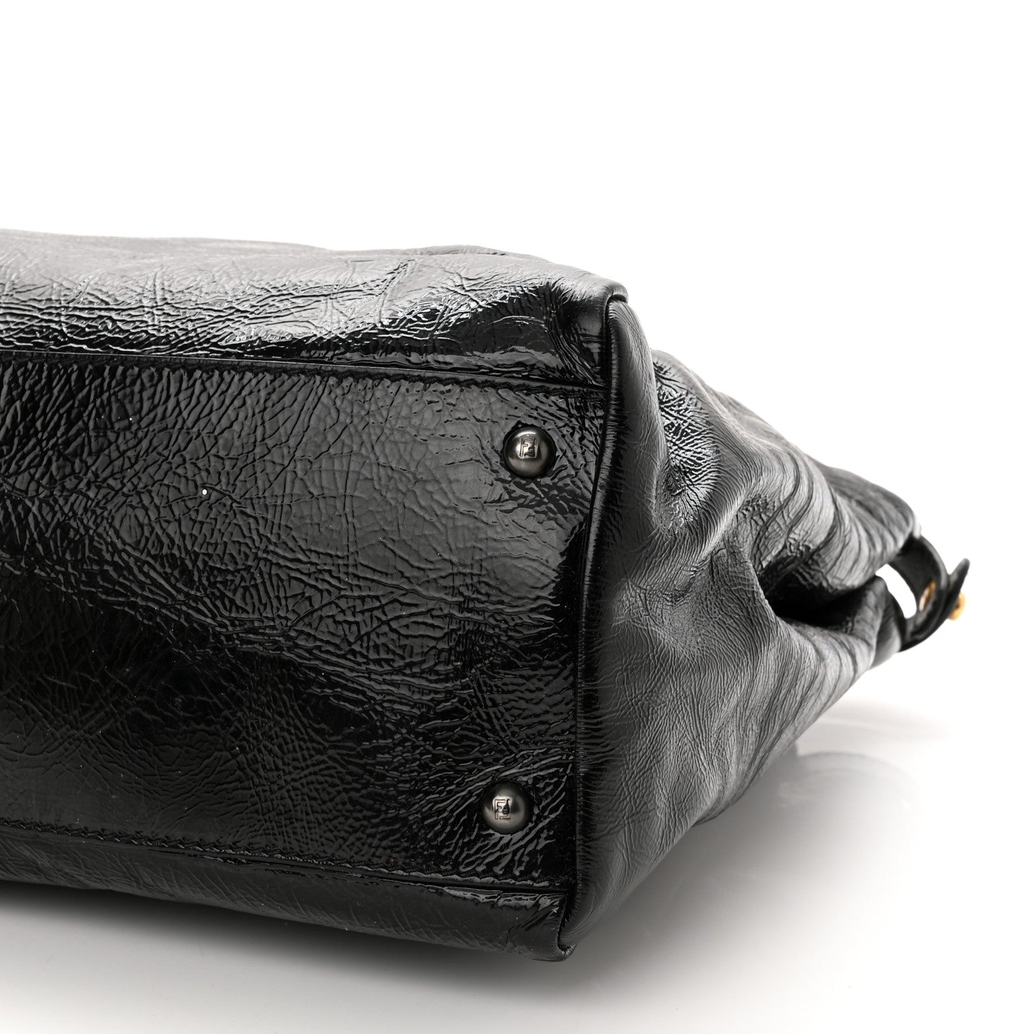 Fendi Patent Large Peekaboo Iconic Satchel Black 11 of 11