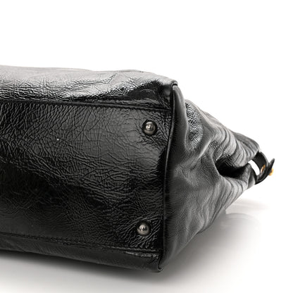 Fendi Patent Large Peekaboo Iconic Satchel Black 11 of 11
