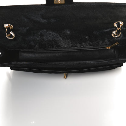 Chanel Pony Hair Velvet Chocolate Bar Flap Black 5 of 10