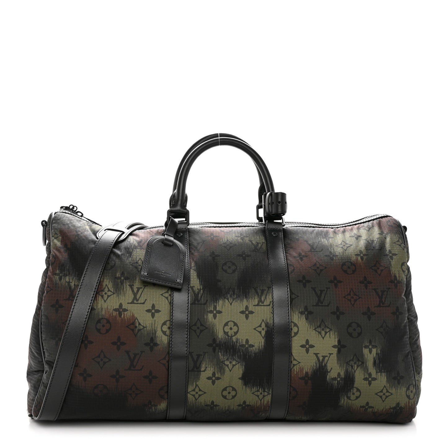 Nylon Monogram Camouflage Keepall Bandouliere 50 Kaki