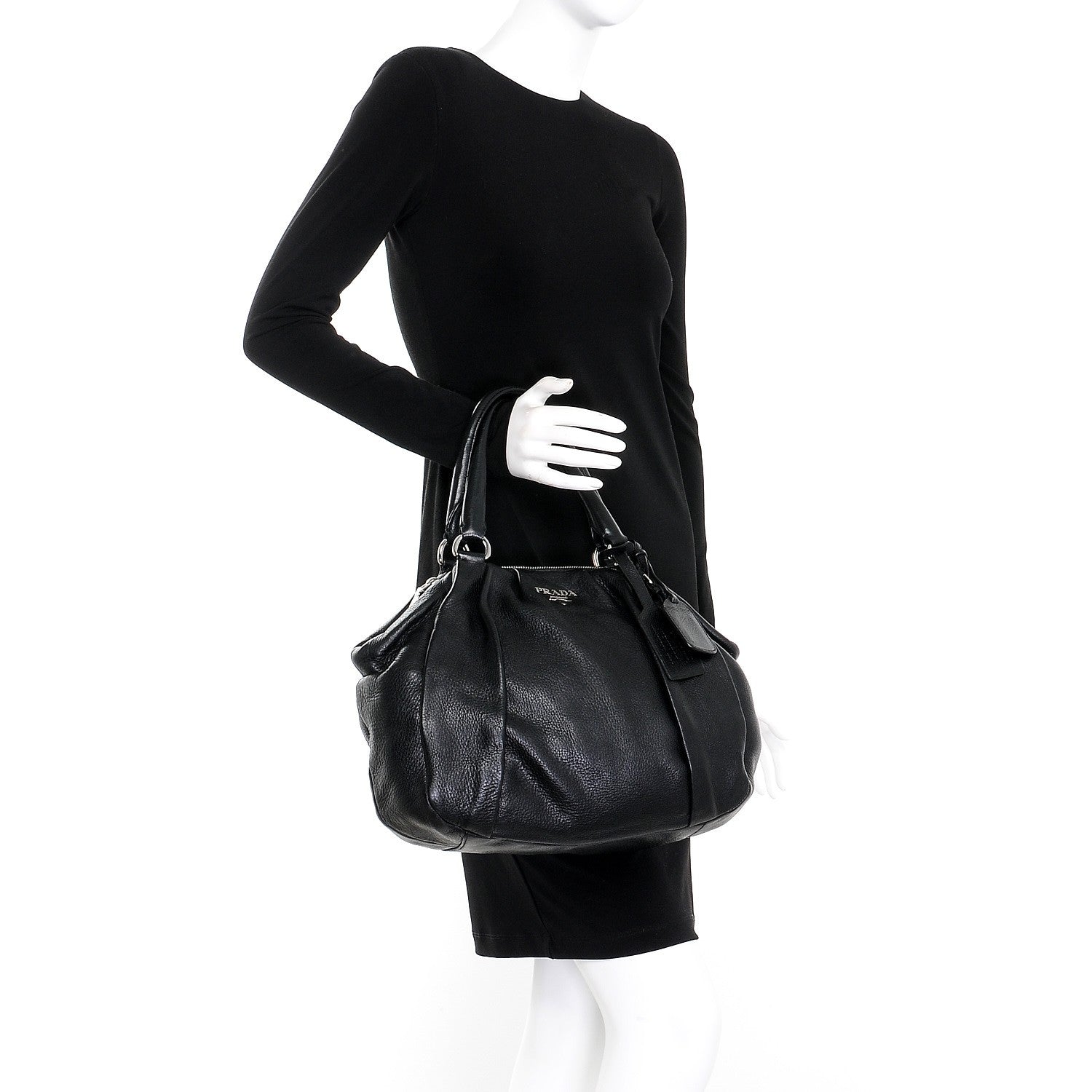 Prada Cervo Antik Bauletto Black 2 of 15