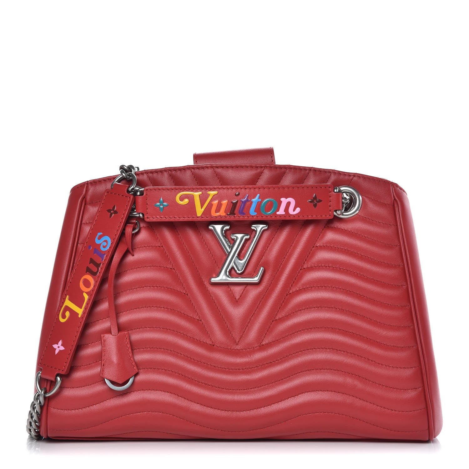 Louis Vuitton Calfskin New Wave Chain Tote Ecarlate 1 of 7