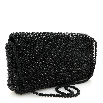 Chanel Pearl Beaded East West Flap Black So Black 3 of 14