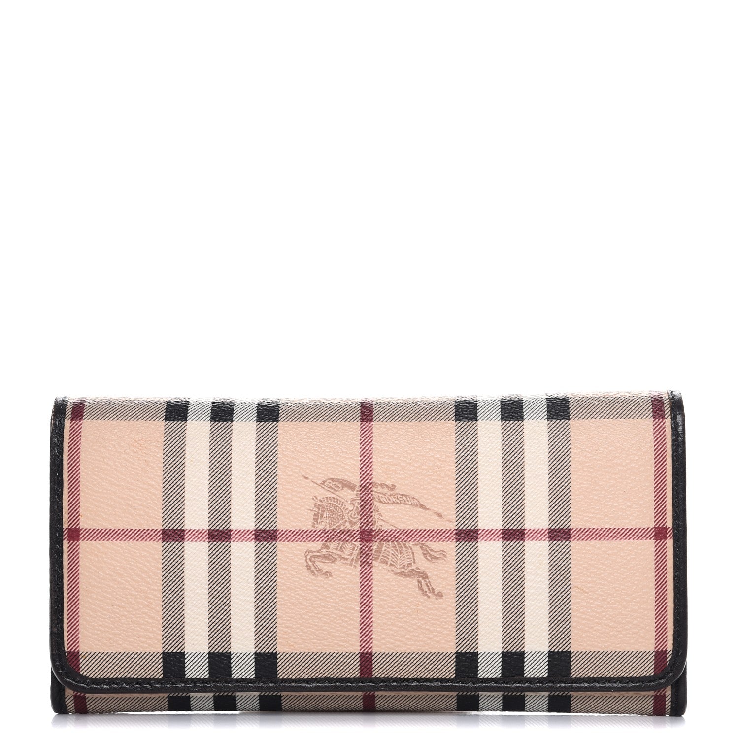 Burberry Haymarket Check Continental Flap Wallet Chocolate 1 of 14