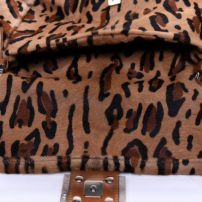 Fendi Calf Hair Leopard Print Mama Baguette Brown 12 of 15