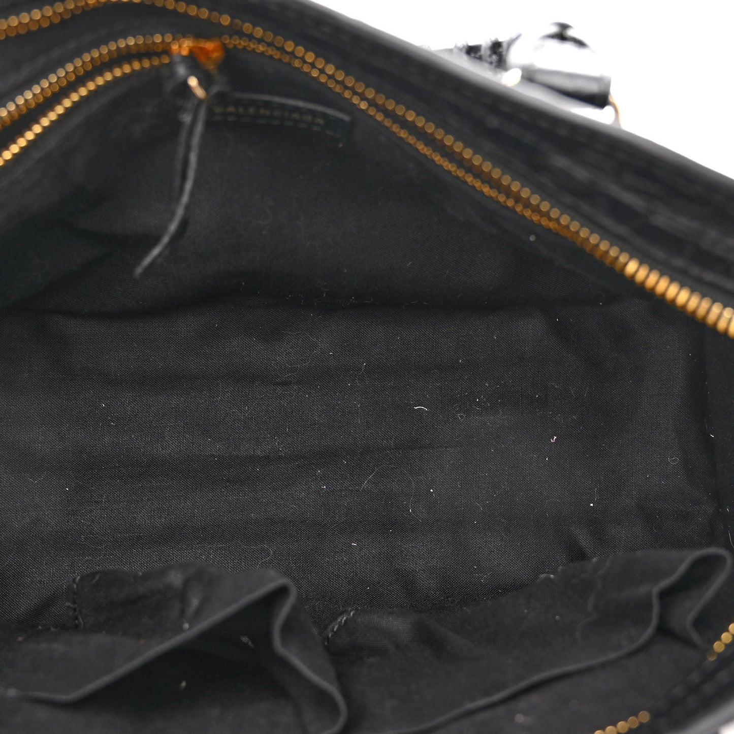 Calfskin Crocodile Embossed Gold Metallic Edge Hardware S City Black