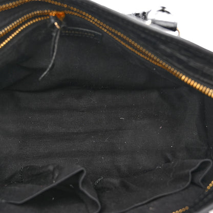 Balenciaga Calfskin Crocodile Embossed Gold Metallic Edge Hardware S City Black 5 of 10