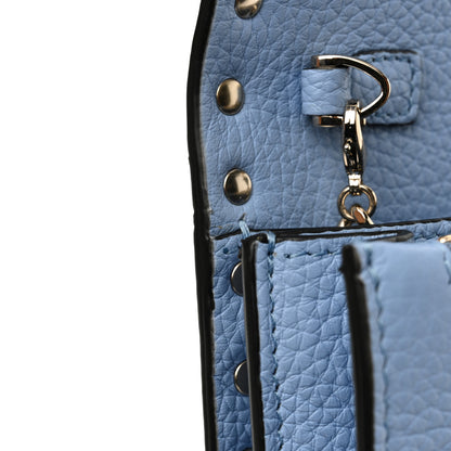 Valentino Garavani Grainy Calfskin Rockstud Chain Pouch Popeline Blue 13 of 13