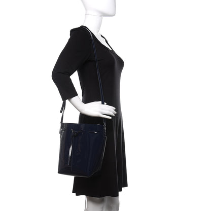 Mansur Gavriel Patent Calfskin Bucket Bag Blu 2 of 10