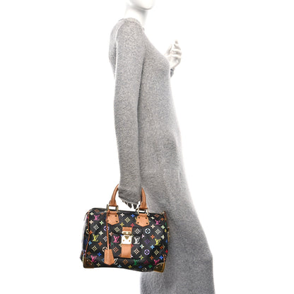 Louis Vuitton Monogram Multicolor Speedy 30 Black 2 of 9